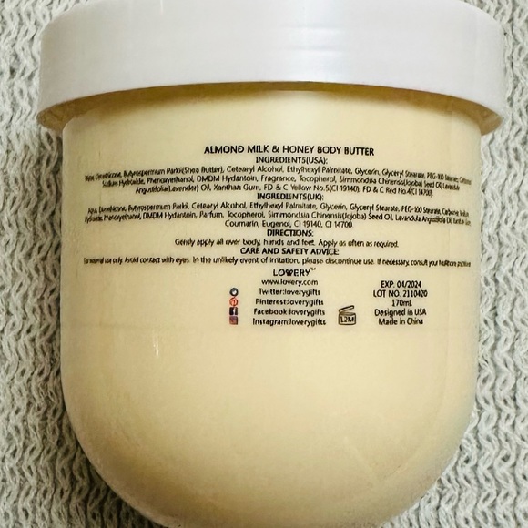 LOVERY CREAM. ALMOND MILK AND HONEY - Picture 5 of 8